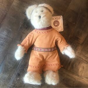 Boyds Bears Princess Running Bear 12” Fall Thanksgiving Head Bean Retired Rare